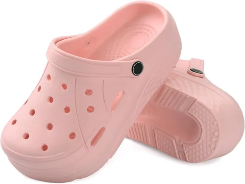 Vista 11 de VONMAY Zuecos de plataforma para mujer, zapatos de jardín con soporte para el arco, cómodas sandalias de meter para la playa
