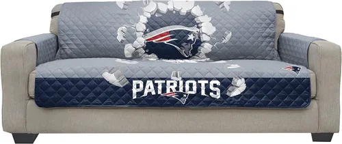 Vista 23 de Pegasus Sports NFL NFL - Protector reversible para sofá de la NFL, con correas elásticas, 75 x 110 pulgadas