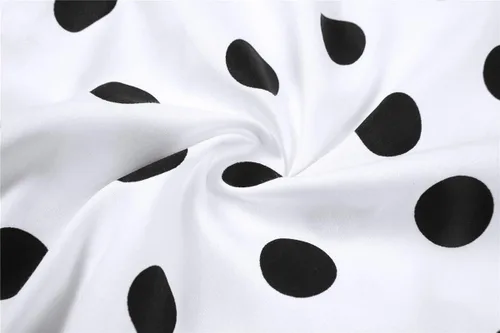 Vista 6 de Tao-Ge Vestido vintage de lunares para niñas, vestidos de fiesta retro de los años 50, vestido de fiesta con vuelo, talla 6-12 con collar