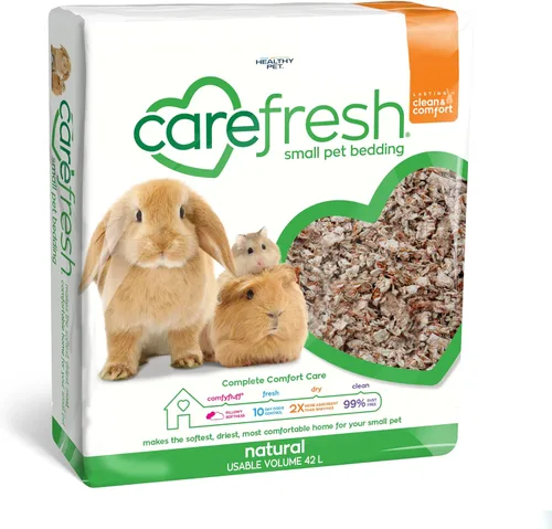 Vista 19 de Carefresh - Ropa de cama para mascotas de papel natural azul 99% libre de polvo para mascotas pequeñas con control de olores, 10 L