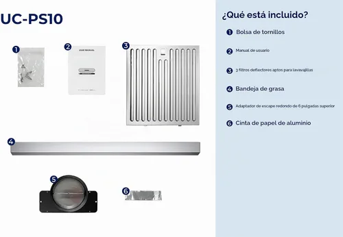 Vista 7 de Hauslane Campana extractora de 30 pulgadas debajo del gabinete, campana extractora de cocina de 900 CFM Extractor de 3 velocidades, campana