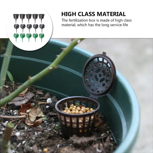 Vista 7 de Taza de plástico Flor Mini con control de red Cesta de vivero Suministros de nutrición para el hogar Herramienta de planta Cubierta de tienda Estaca