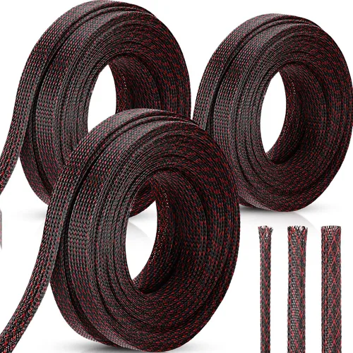 Vista 9 de Pangda Telar de alambre trenzado 1/2 '' X 300 pies, negro-azul 2-Negro-Azul