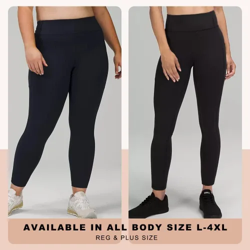 Vista 2 de HLTPRO Paquete de 3 leggings de talla grande para mujer (XL - 4X), pantalones suaves y elásticos de cintura alta para entrenamiento, correr, yoga