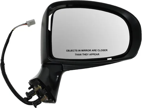 Vista 166 de TRQ Cubierta cromada del espejo manual del lado del pasajero, acabado liso para Volvo VNL 2004-2014