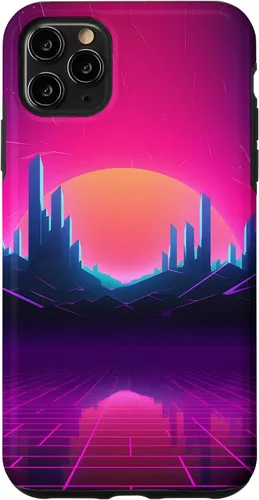 Vista 13 de Synthwave City Retrowave 80s Vaporwave Case for iPhone 17
