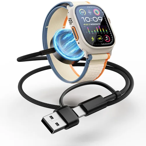 Vista 10 de Esenciales de viaje 2 en 1 para cargador de Apple Watch de carga rápida de Blanco