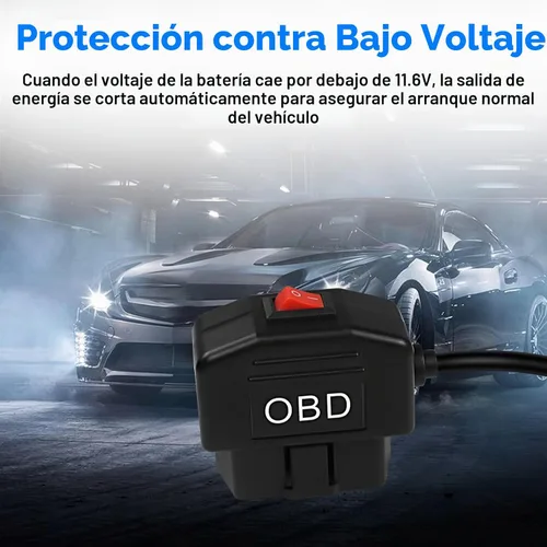 Vista 5 de XMSJSIY Cable de alimentación OBD para cámara de tablero tipo C OBD2