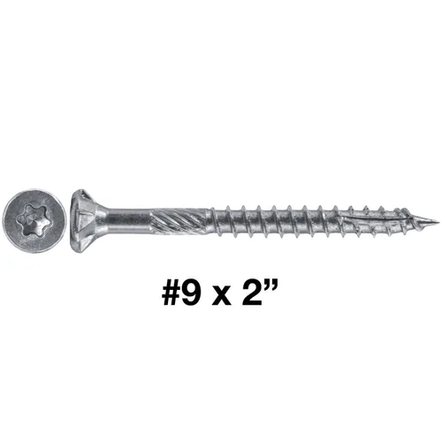 Vista 44 de 8 x 1 revestimiento exterior recubierto de bronce, tornillo de madera multiusos compatible con ACQ, cabeza plana Torx/Star Drive de 1 libra, 288