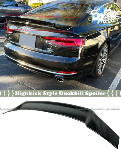 Vista 2 de Compatible con Audi A5 S5 Sportback 4DR negro brillante estilo Highkick SPOILER 2017-2022