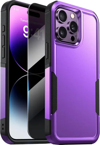 Vista 23 de Diaclara Funda diseñada para iPhone 12/iPhone 12 Pro, [con protector de pantalla de privacidad] [antiespía]