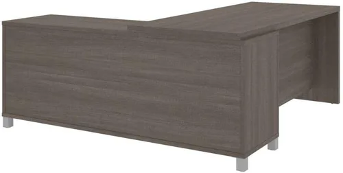 Vista 9 de Bestar Pro-Linea - Escritorio de oficina en forma de L, 72 W, color gris ladrido