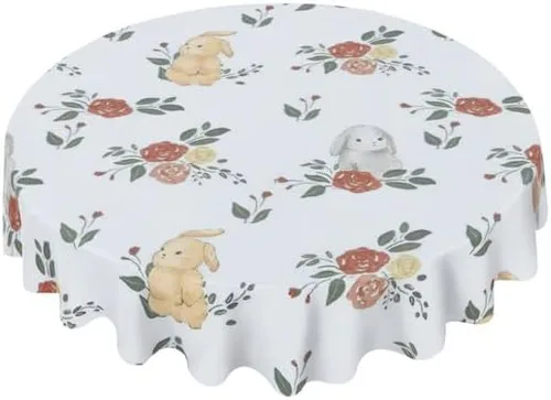 Vista 10 de Mantel redondo en blanco y negro con diseño de cheurón, lavable, resistente a las arrugas, para el hogar, cocina, comedor, picnic, campamento