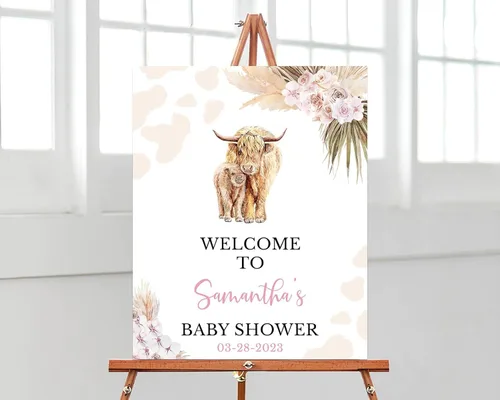 Vista 11 de Letrero de bienvenida de safari para baby shower, plantilla de cartel de baby shower, baby shower de género neutro, letrero editable de baby shower
