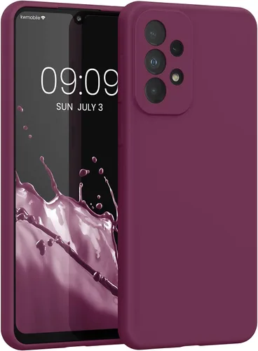 Vista 271 de kwmobile Funda Compatible con Samsung Galaxy A14 5G - Funda de teléfono de TPU y silicona con acabado suave - Verde Lima