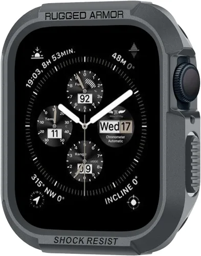 Vista 10 de Spigen Funda resistente para Apple Watch de 1.772 in/1.732 in Para Apple Watch Series SE3/9/8/SE2/7/6/SE/5/4 Cubierta protectora duradera TPU Negro