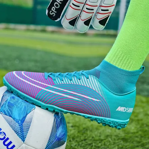 Vista 2 de AOCON Tenis de fútbol profesionales atléticos para hombre, tenis de fútbol para niños grandes, tenis de fútbol para entrenamiento al aire libre