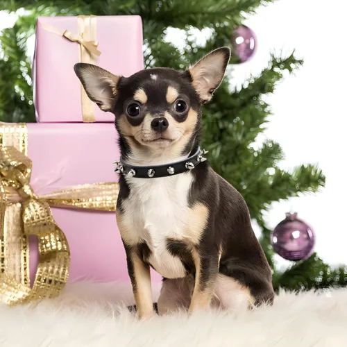 Vista 2 de Collares con púas para perros pequeños, collar de gato con punta de remache, collar de piel sintética con tachuelas, collar para cachorros