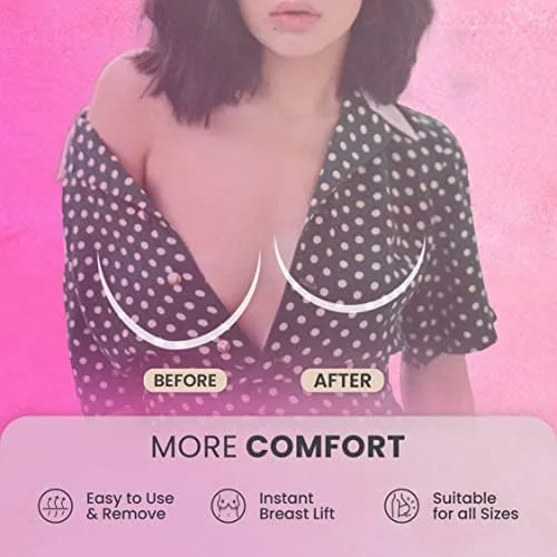 Vista 3 de Boob Tape- Boobytape For Breast Lift Sweat Proof Boobtape For Large Breasts, Boobtape & Nipple Cover In Body Tape Set(2"&3")