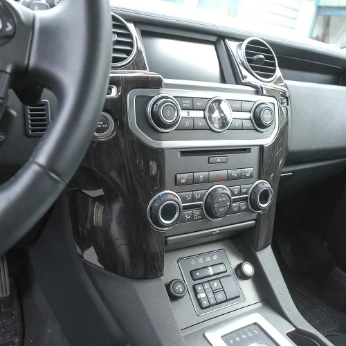 Vista 4 de YIWANG Cubierta de salida de CA para consola central de automóvil ABS cromada para LHD 2 piezas para Land Rover Discovery 4 LR4 2010-2016 Accesorios