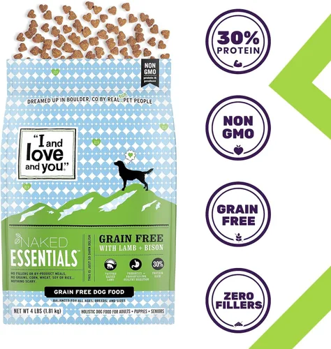 Vista 2 de I And Love And You" Naked Essentials - Alimento para perros: cordero y bisonte + pollo y pato