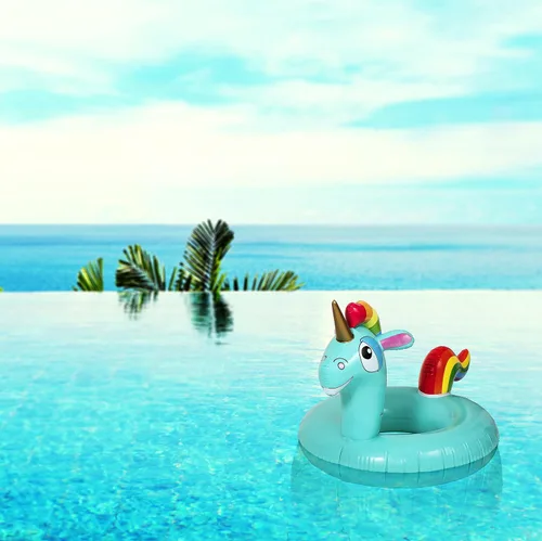 Vista 5 de Pop Fix - Flotador inflable gigante de unicornio mágico para piscina