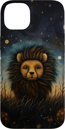 Vista 15 de iPhone 16 Lion at Twilight Lindas estrellas de león en la noche
