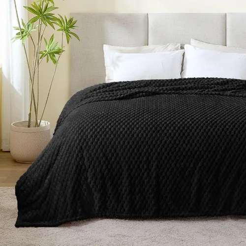 Vista 166 de BEDELITE Manta de forro polar para sofá y cama, manta decorativa de jacquard 3D de almendra, súper suave y acogedora, manta mullida cálida adecuada
