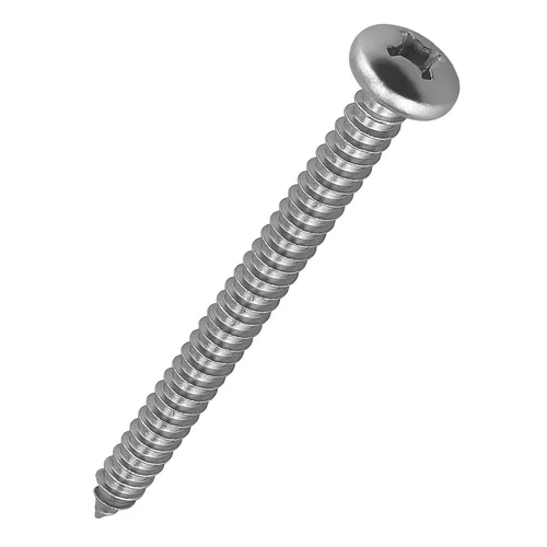Vista 11 de Tornillos de madera Phillips de acero inoxidable #4 x 1 (paquete de 100), acero inoxidable 304 (18-8), tornillos de chapa de cabeza plana