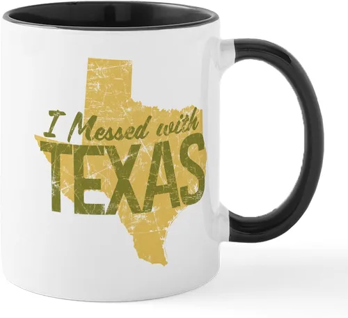 Vista 12 de CafePress – Taza Amarillo Texas – El único Taza de café, taza de café, S, Blanco