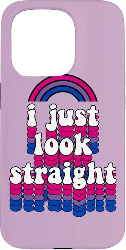 Vista 14 de I Just Look Straight Bisexual Rainbow Bisexual Pride Flag Case for iPhone 17