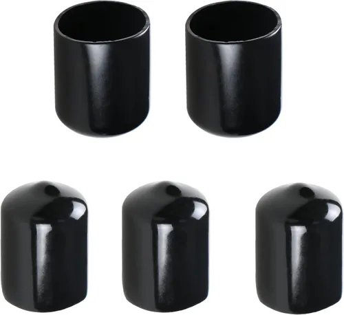 Vista 7 de Cubierta de tapa de extremo redondo de goma de 1.06 pulgadas (1.063 in), protectores de rosca de tornillo de PVC flexible de tubería de tubería