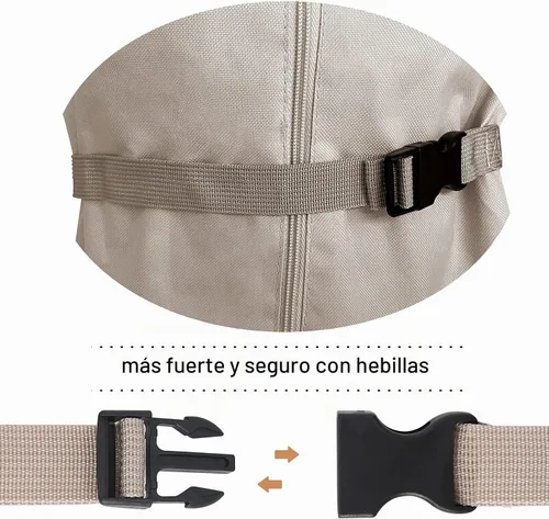 Vista 5 de Funda para sombrilla de patio, resistente tela Oxford 600D, impermeable, se adapta a paraguas de 7 a 10 pies, cubierta de sombrilla de jardín al