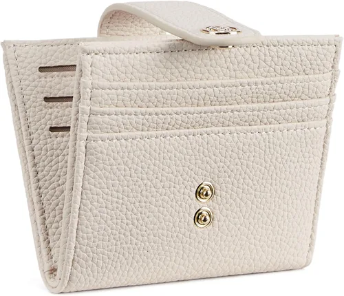 Vista 14 de BOSTANTEN - Billetera delgada para mujer, pequeña, con bloqueo RFID, tarjetero de cuero plegable con cremallera y bolsillo para monedas, Pequeña