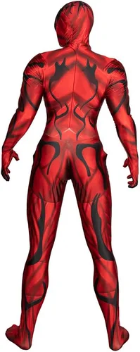 Vista 4 de Y171 Disfraz de superhéroe de cosplay para adultos disfraz de elastano unisex Rojo