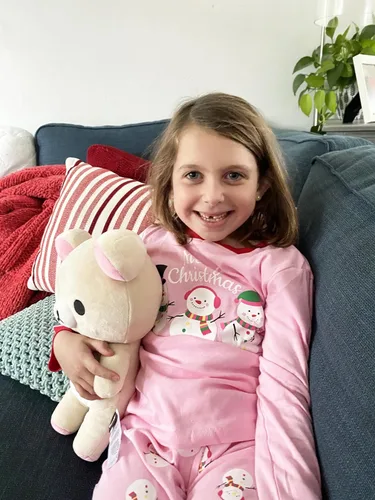 Vista 2 de Akyzic Pijamas de Navidad para niños, 100% algodón, de manga larga, juego de pijamas a juego para niños y niñas, pijamas de Navidad para niños