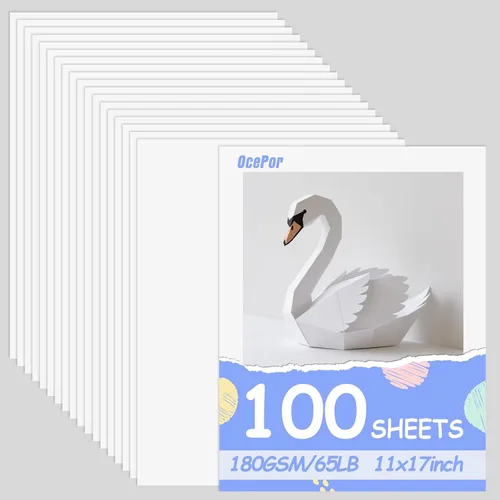 Vista 8 de OcePor 100 hojas de cartulina negra de 11" x 17", 65lb/180gsm Cartulina negra, papel de cartulina gruesa, papel de cartulina pesado para impresora