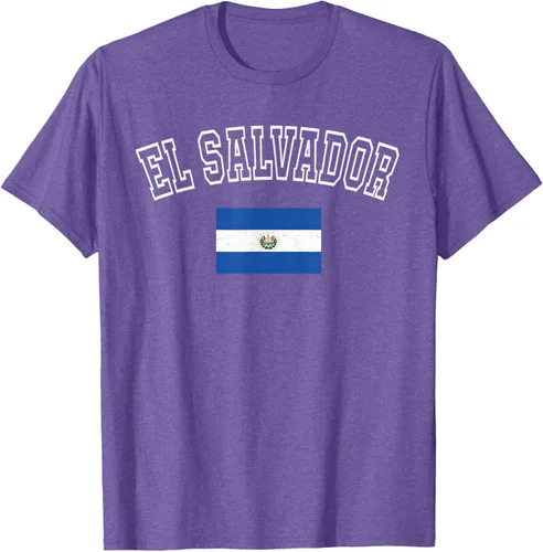 Vista 12 de Camiseta vintage con diseño de la bandera de El Salvador