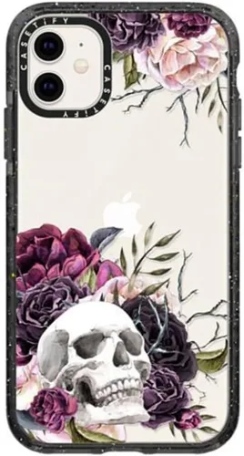 Vista 82 de Funda Impact de CASETiFY para iPhone 11 - Tiempo A Solas de Esther Kim - Negro Claro