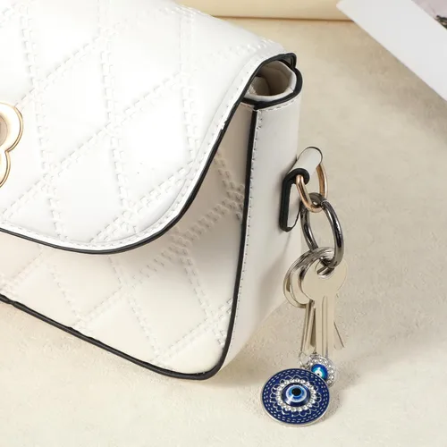 Vista 4 de Evil Eye Keychains - Boho Handbag Charms Keychains, Good Luck Evil Eye Purse Key Ring for Bag Wallet Decoration