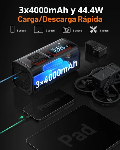 Vista 7 de WOLFBOX Inflador de neumáticos de alta resistencia de 150 PSI, compresor de aire portátil de doble cilindro de 45 LPM para neumáticos de automóvil