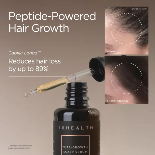 Vista 2 de JSHealth Vitamins Vita-Growth Suero para el cuero cabelludo para la densidad del cabello y vitalidad del cuero cabelludo - Suero para el cabello