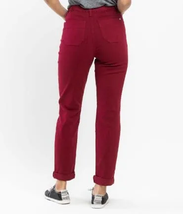 Vista 3 de Judy Blue Pantalones de mezclilla Scarlett de cintura alta para mujer 88727