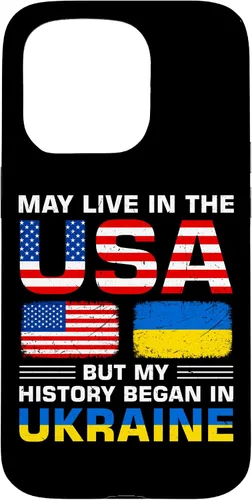 Vista 14 de Ukraine Flag America Flag Ukrainian Roots Case for iPhone 17