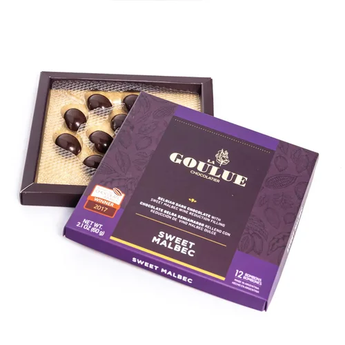 Vista 7 de Chocolate con Leche con Malbec Oscuro con Torrontes Oscuro con Champagne Extra Brut Oscuro con Cabernet Sauvignon Oscuro con Malbec Dulce