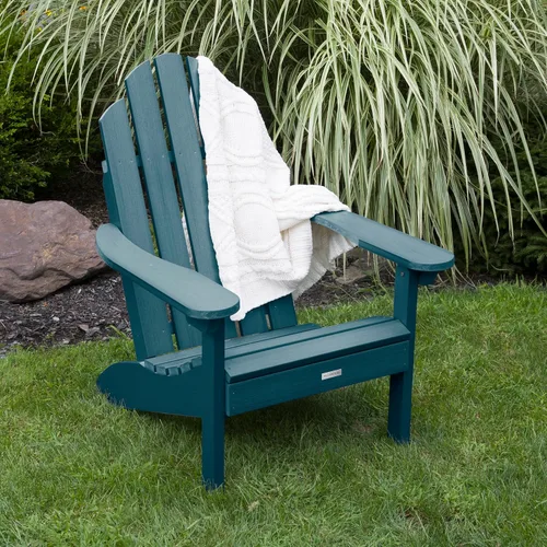 Vista 4 de Silla Highwood AD-CLAS1-ACE clásica, estilo Westport Adirondack, azul, (Nantucket Blue)