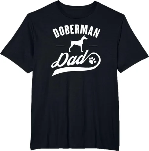 Vista 40 de Doberman Dad - Camiseta para amante del dueño del perro, Negro, S
