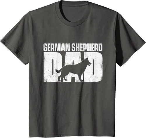 Vista 73 de Camiseta de pastor alemán para el día del padre del dueño de perros caninos, Negro