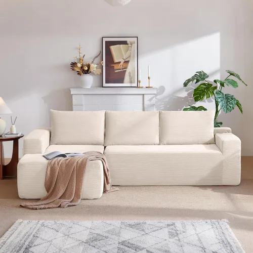 Vista 21 de Sofá seccional modular de 110", sofá seccional Cloud con asiento profundo, sofás tapizados sin huesos para sala de estar, sofá modular moderno
