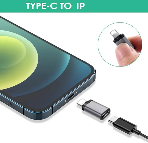 Vista 3 de 2 Tipo C Convertidores hembra a iPhone macho, 2 USB hembra a tipo c macho para iPhone 12, 13, 14Pro Max Plus, Samsung Galaxy S23, S22, OTG USB se